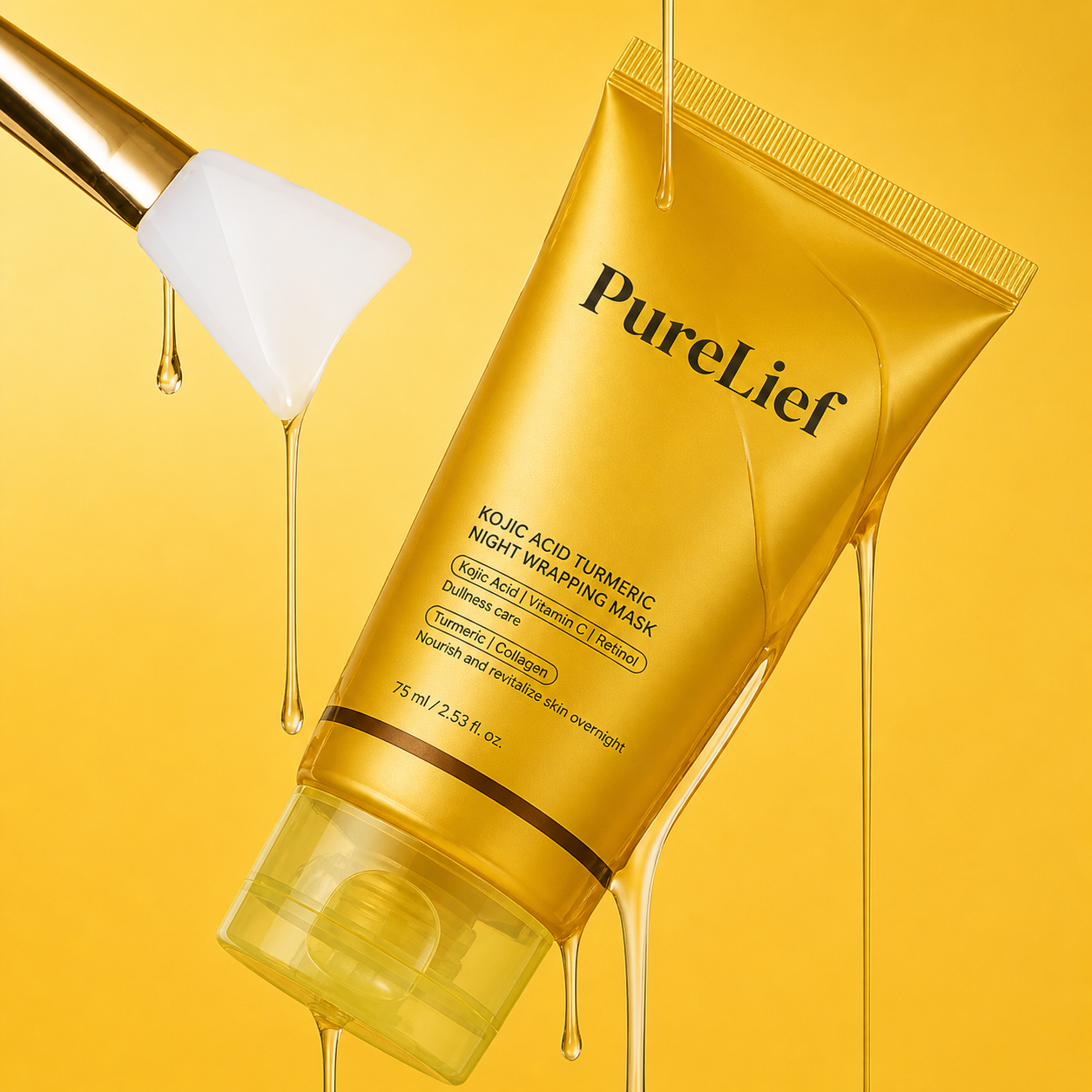 Mascarilla Facial Coreana con Cúrcuma y Colágeno