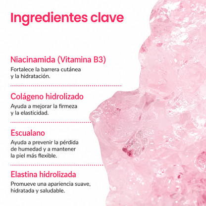 Crema de gelatina de colágeno con niacinamida