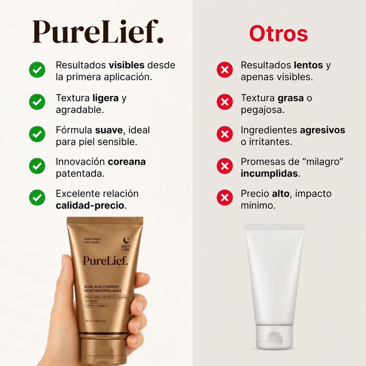Mascarilla Facial Coreana con Cúrcuma y Colágeno