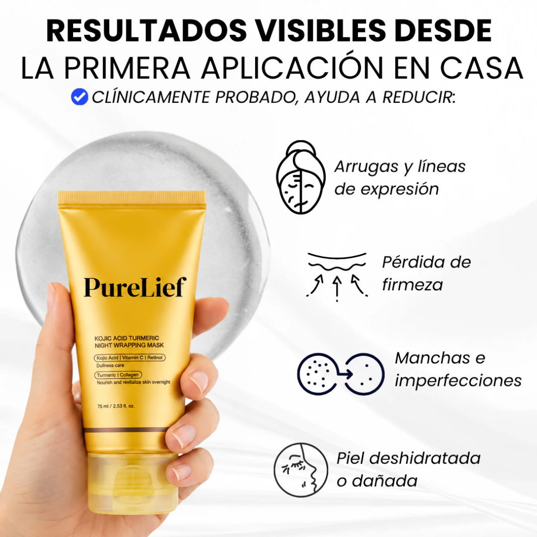 Mascarilla Facial Coreana con Cúrcuma y Colágeno