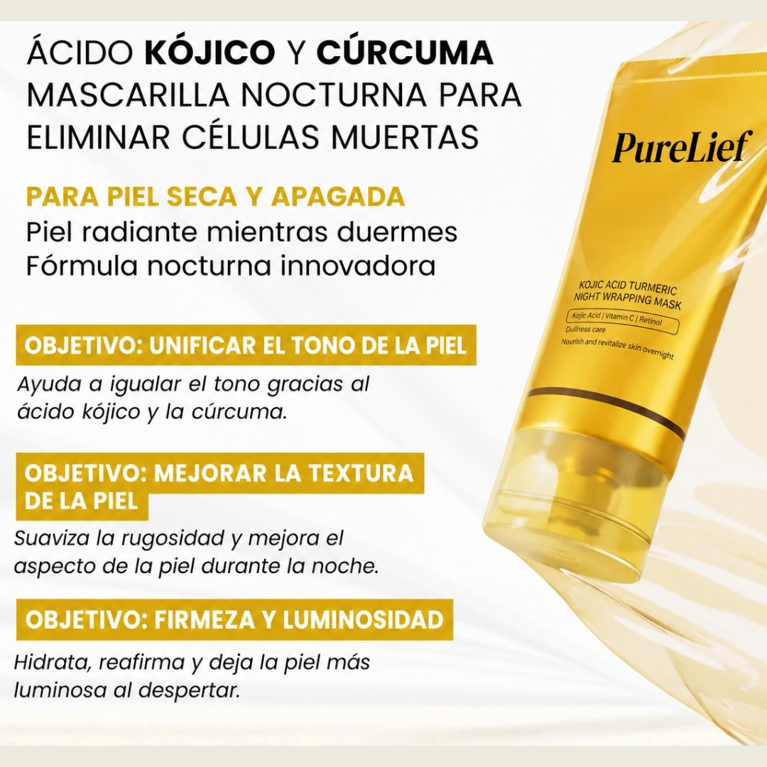 Mascarilla Facial Coreana con Cúrcuma y Colágeno