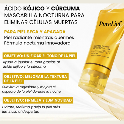 Mascarilla Facial Coreana con Cúrcuma y Colágeno