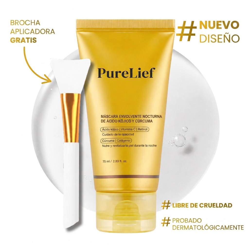 Mascarilla Facial Coreana con Cúrcuma y Colágeno