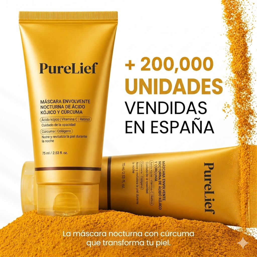 Mascarilla Facial Coreana con Cúrcuma y Colágeno